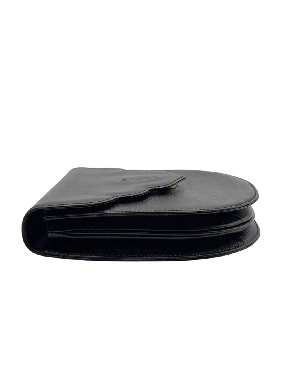 YVES SAINT LAURENT Vintage Saffiano Black Leather Crossbody & Clutch - Picture 4 of 9